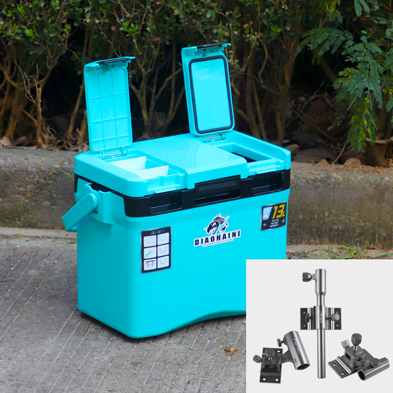 13L SMALL FISHING BOX - BLUE - SKYLIGHT + THREE SETS OF GUNS